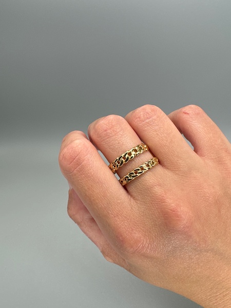 Bague double chaine