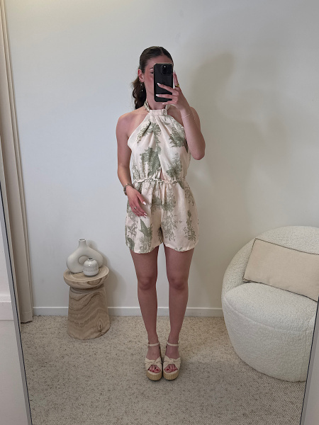 Combi-short toile de jouy