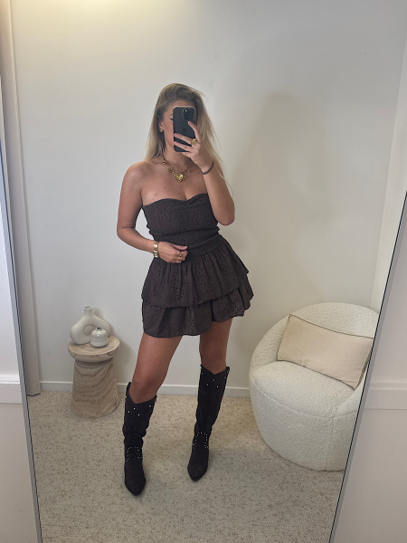 Combi-short broderie