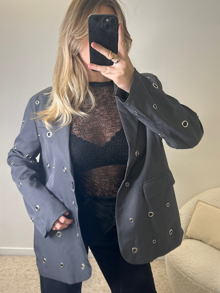 Blazer à oeillets