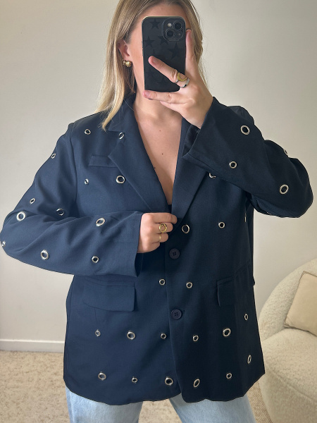 Blazer à oeillets