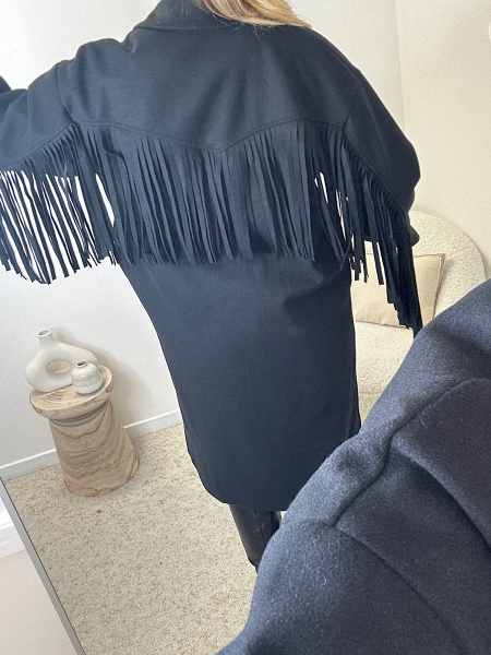 Manteau à franges