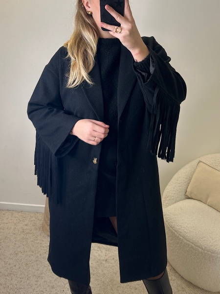 Manteau à franges
