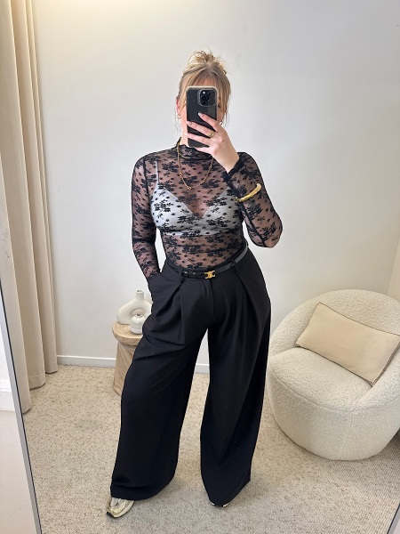 Pantalon pinces maxi