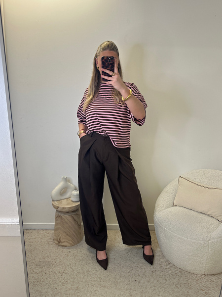 T-shirt large rayures