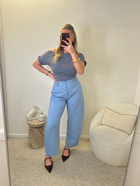 T-shirt bardot rayures