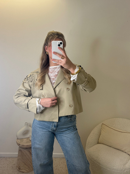 Trench détails ajourés