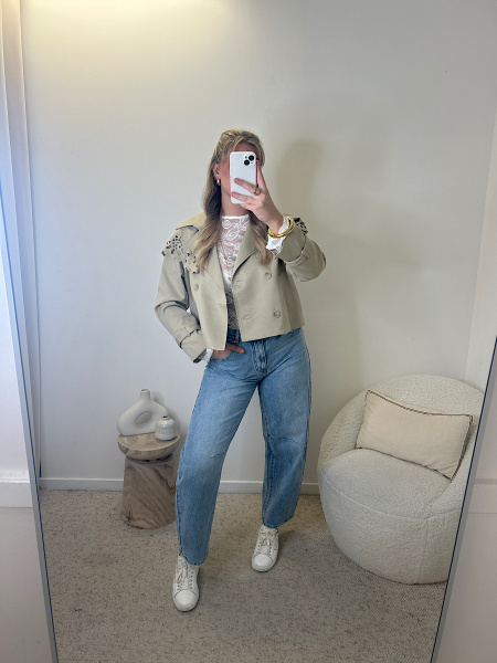 Trench détails ajourés