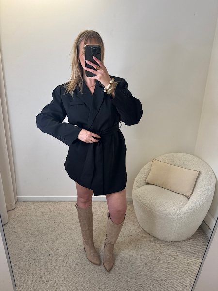 Robe blazer ceinturée