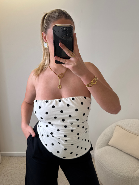 Bustier à pois