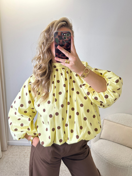 Blouse ballon pois