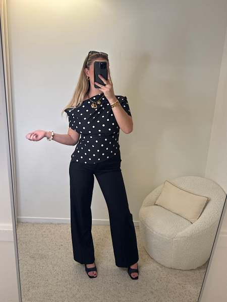 Blouse asymétrique pois