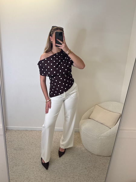 Blouse asymétrique pois