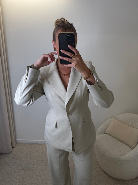 Blazer ajusté beige