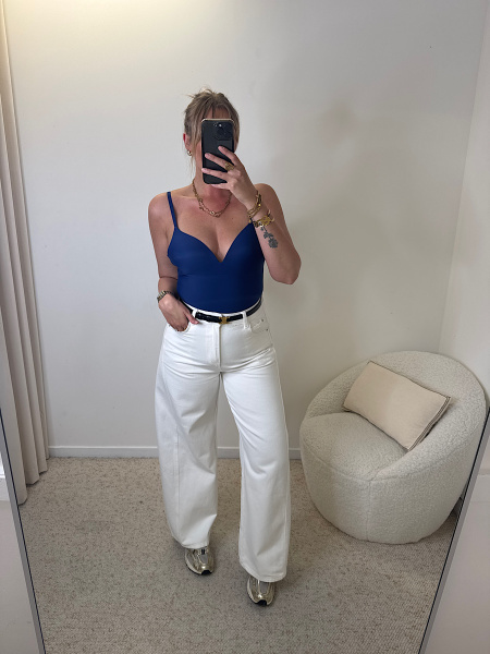 Jeans ballon blanc