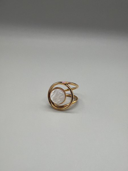 Bague pierre nacrée