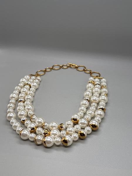Collier triple perles