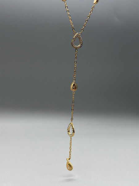 Collier gouttes strass