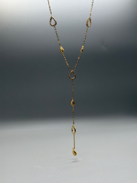 Collier gouttes strass