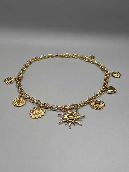 Collier breloques sun