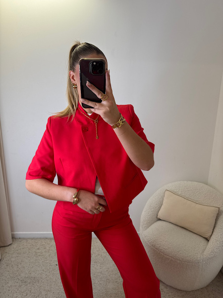 Blazer court asymétrique
