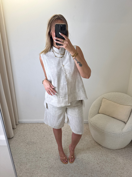 Blouse oversize en lin