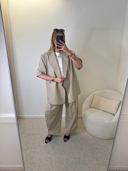 Blazer large manches courtes