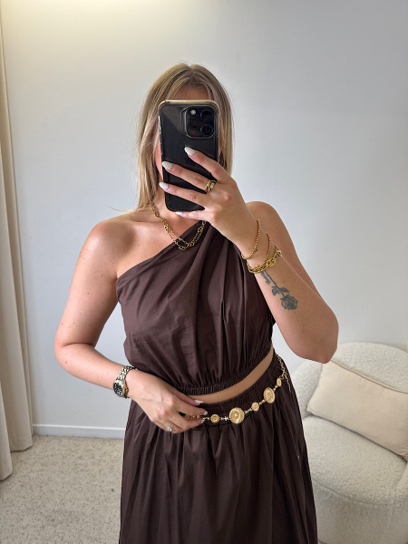 Ensemble top et jupe en coton