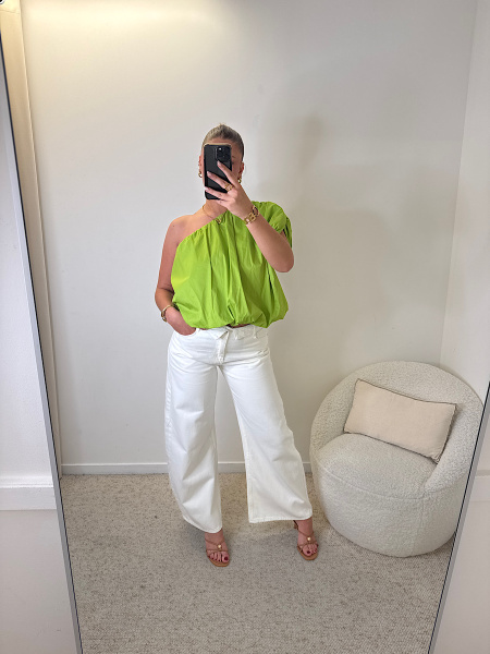 Blouse ballon asymétrique