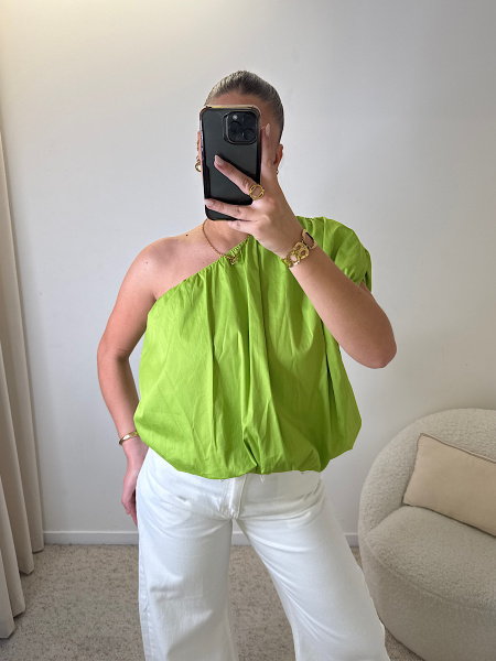 Blouse ballon asymétrique