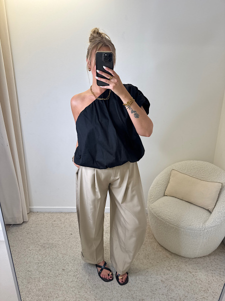 Blouse ballon asymétrique