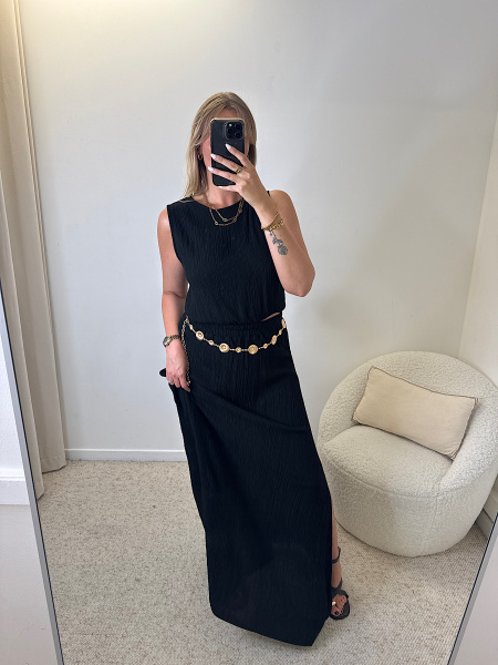 Ensemble top et jupe  noir