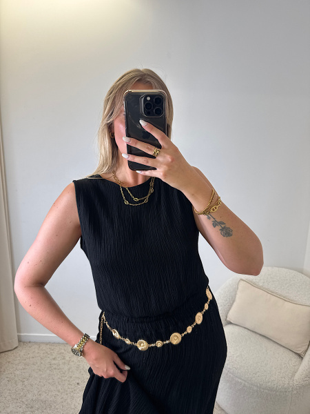 Ensemble top et jupe  noir