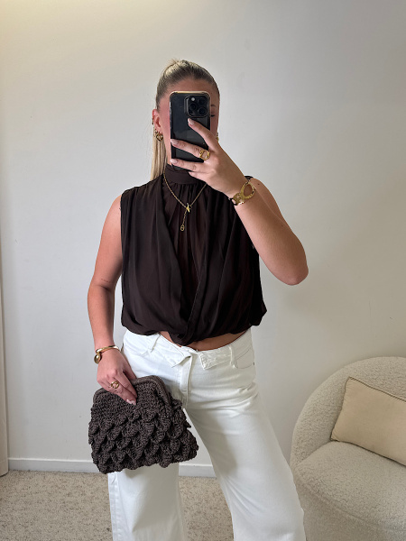 Blouse fluide choco