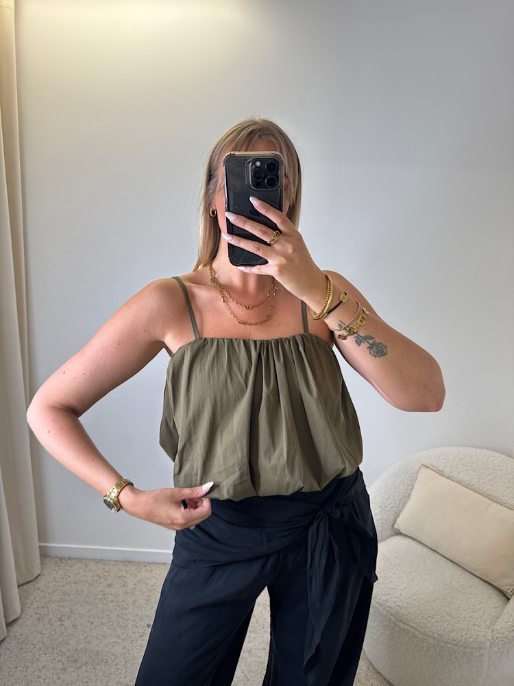 Blouse à bretelles ballon