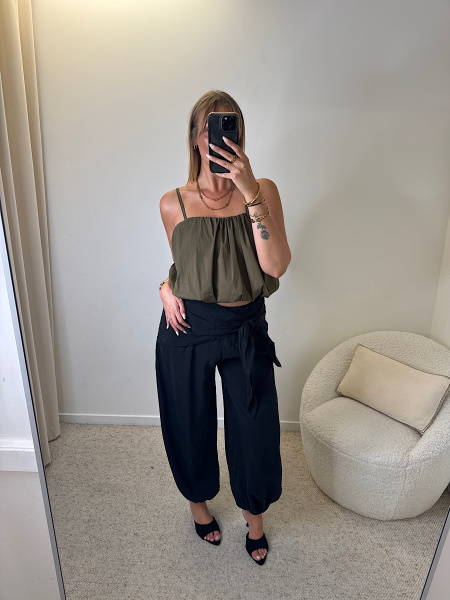 Blouse à bretelles ballon