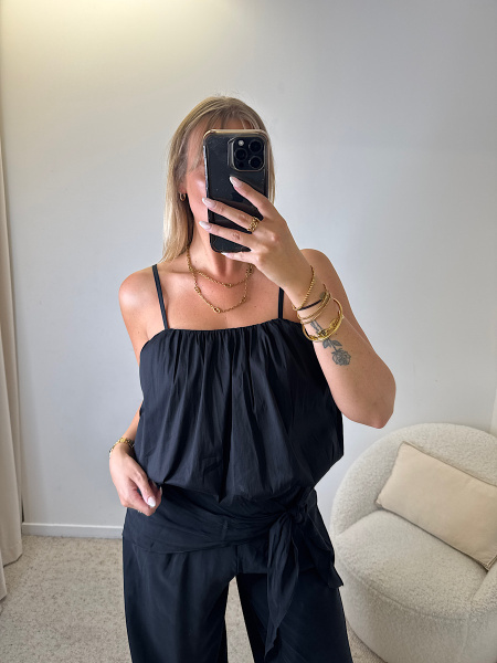 Blouse à bretelles ballon