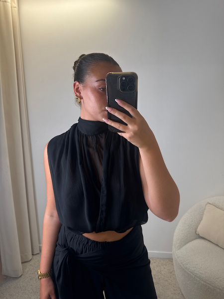 Blouse iris noire