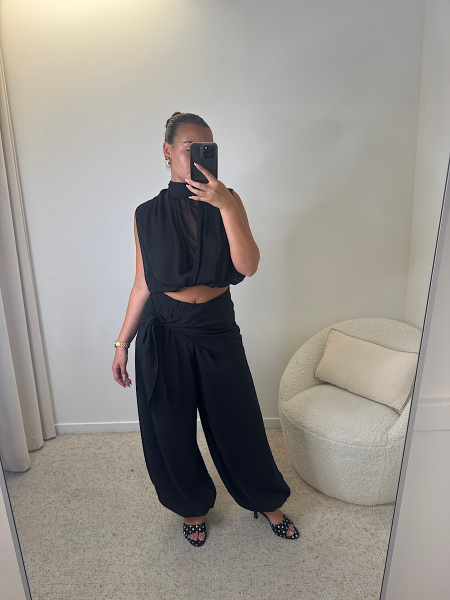 Blouse iris noire