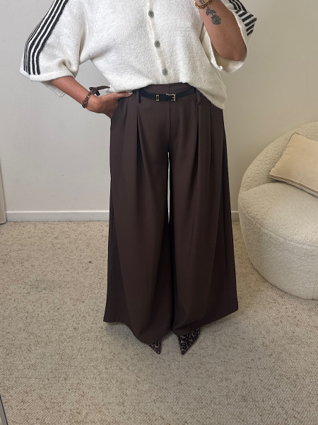 Pantalon fluide ceinturé