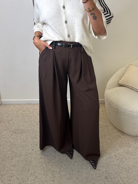 Pantalon fluide ceinturé