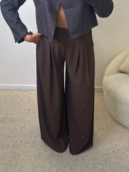 Pantalon fluide ceinturé