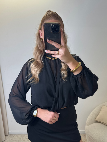 Blouse fluide drapée