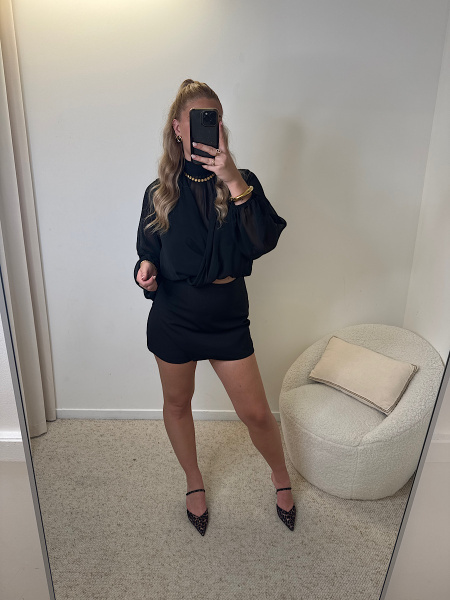 Blouse fluide drapée