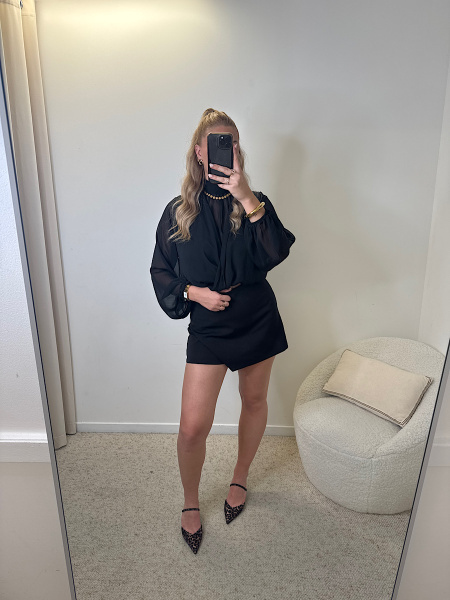 Blouse fluide drapée