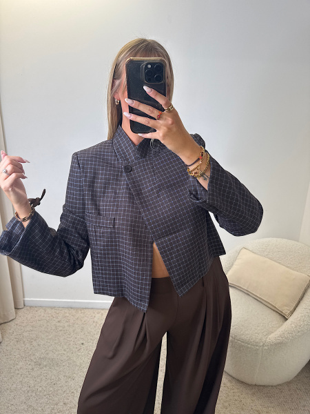 Blazer à carreaux