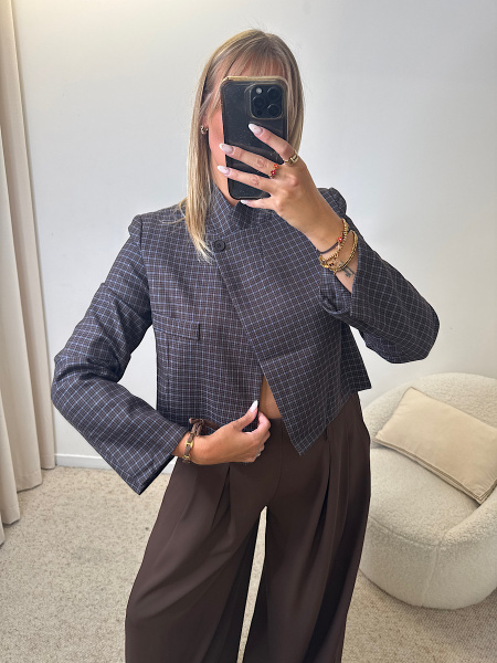 Blazer à carreaux