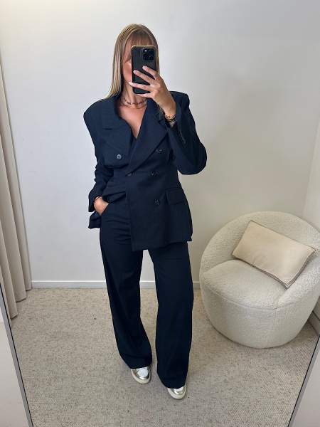 Pantalon attentif rayé