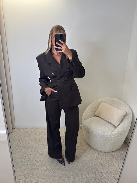 Pantalon attentif rayé