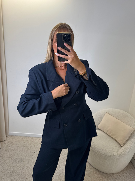 Blazer pinces rayé